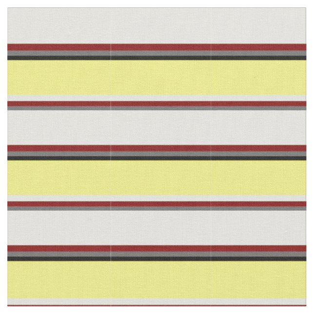 Dim Grey, Maroon, Light Yellow, Yellow, and Black Fabric (Close Up)