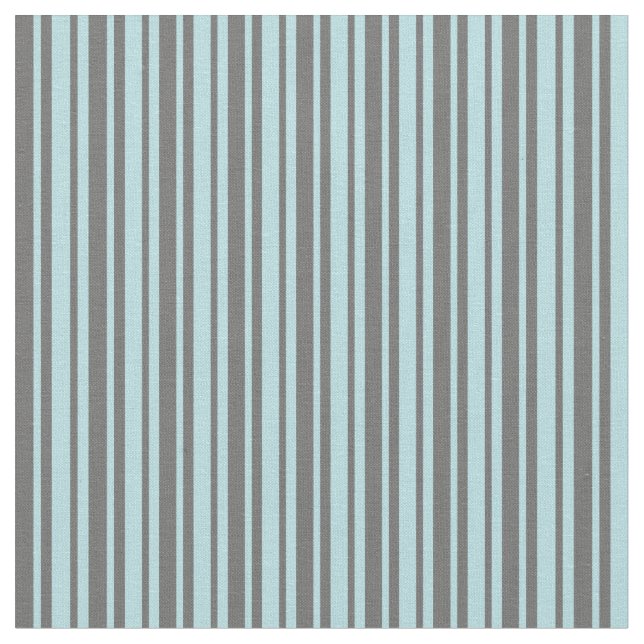 Dim Grey & Powder Blue Coloured Stripes Fabric (Close Up)