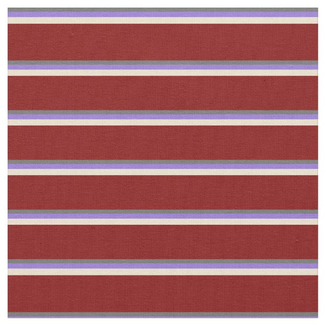 Dim Grey, Purple, Beige & Maroon Pattern Fabric (Close Up)