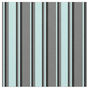 Dim Grey, Turquoise, and Black Lines Fabric