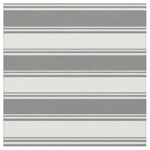 Dim Grey & White Coloured Striped/Lined Pattern Fabric