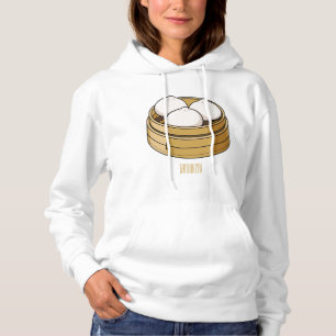 Dim sum cartoon illustration hoodie