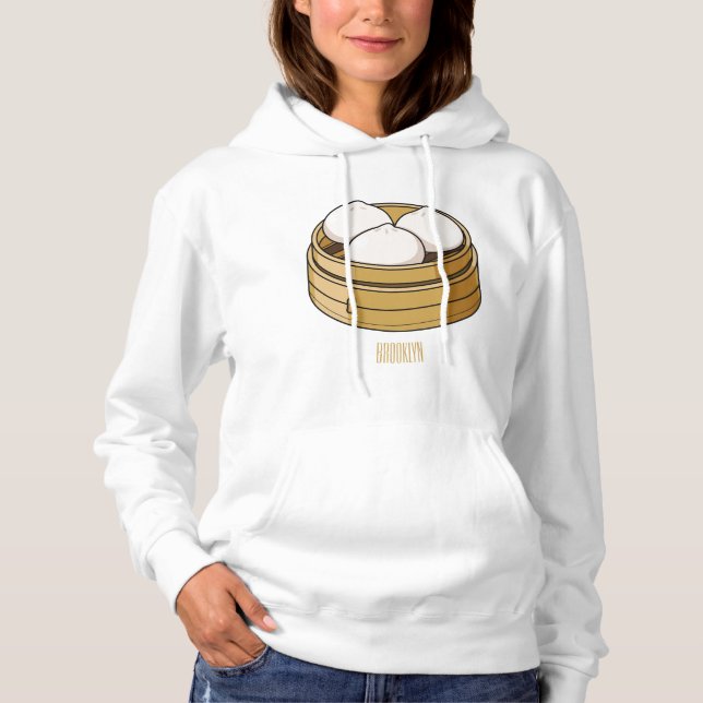Dim sum cartoon illustration hoodie (Front)