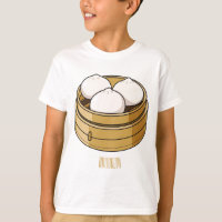 Dim sum cartoon illustration 