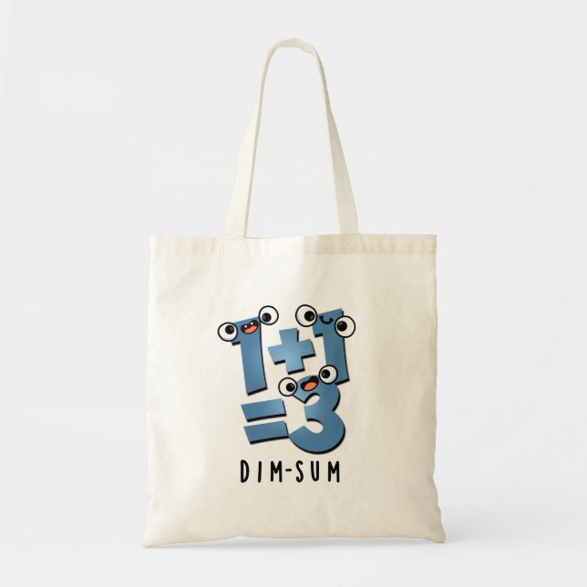Dim Sum Cute Math Food Pun Tote Bag (Front)
