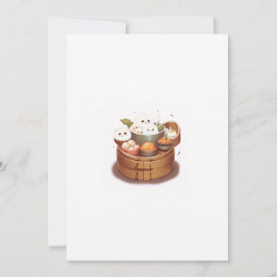 Dim sum, food themed invitation