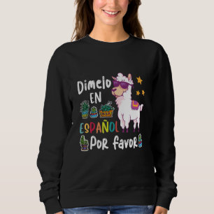 Dimelo En Espanol Por Favour Alpaca Animals Wool L Sweatshirt