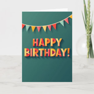 Dimensional Birthday Text Card