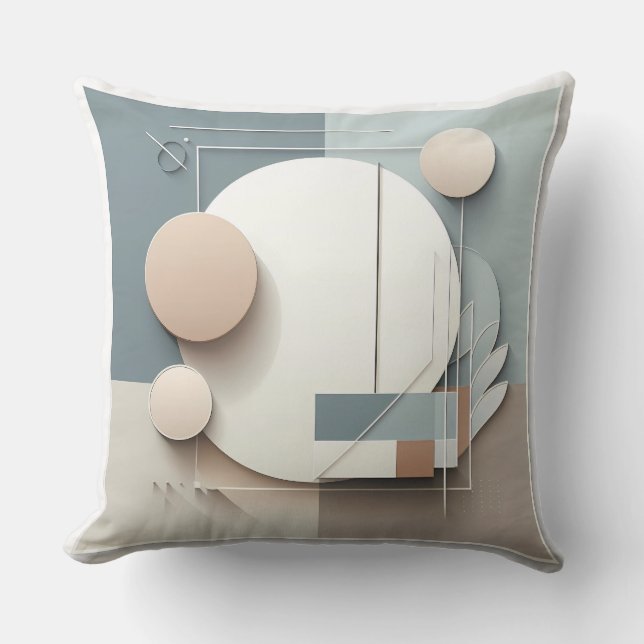 Dimensional Circle Composition Cushion (Front)