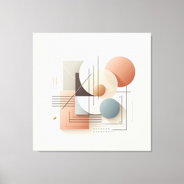 Dimensional Circle Flow Canvas Print (Front)