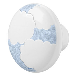 Dimensional Clouds Ceramic Knob
