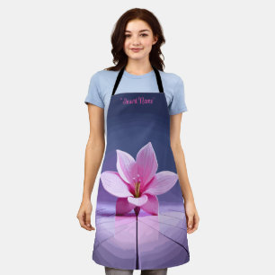 Dimensional Gladioli: Pink and Purple Masterpiece Apron