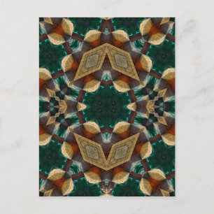 Dimensional Green Postcard