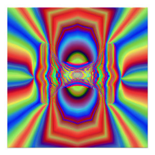 Dimensional Intersection Digital Art Poster