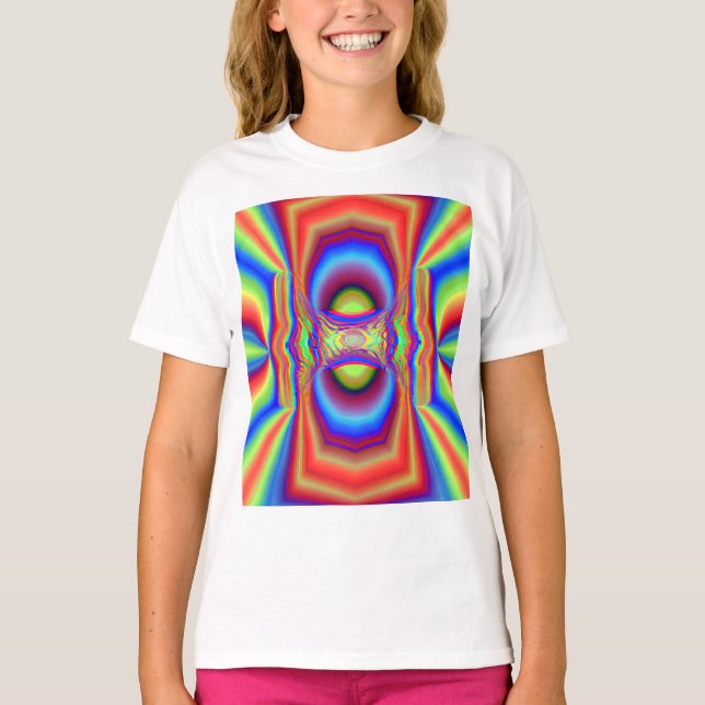 Dimensional Intersection Digital Art T-Shirt (Front)