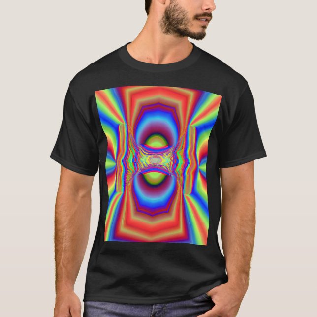 Dimensional Intersection Digital Art T-Shirt (Front)