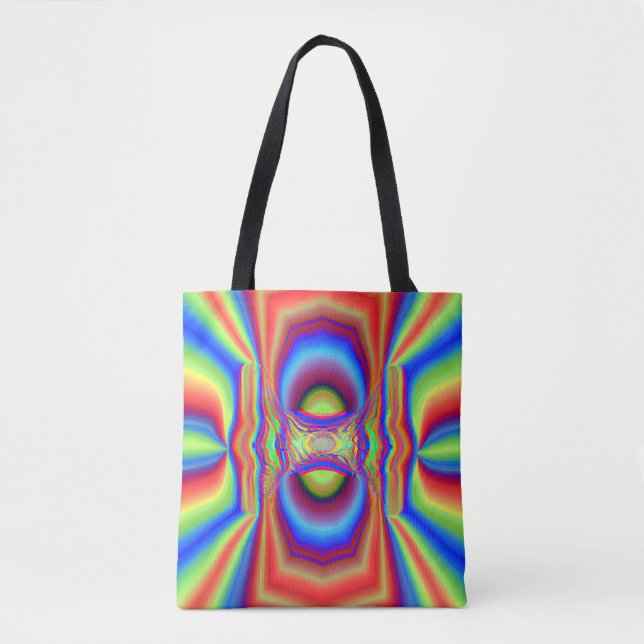 Dimensional Intersection Digital Art Tote Bag (Front)