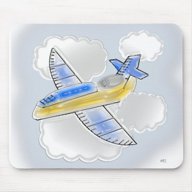 Dimensional  Jet Aeroplane Mouse Pad (Front)