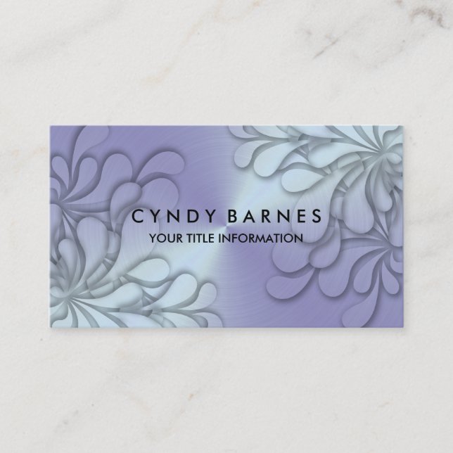 Dimensional Purple Blue Sheen Business Card (Front)