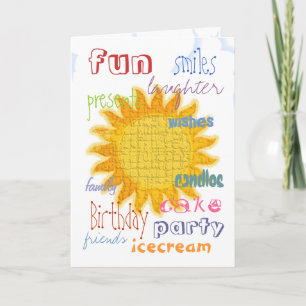 Dimensional Sunshine Birthday Card