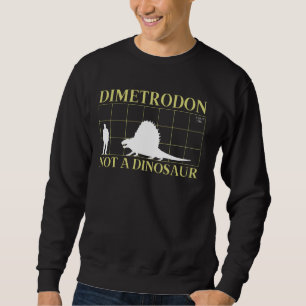 Dimetrodon Not A Dinosaur Prehistoric Reptile Pale Sweatshirt