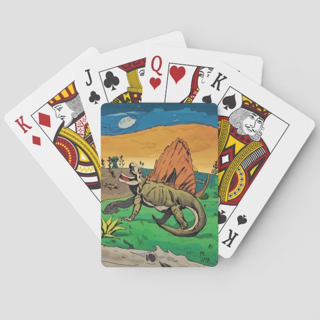 Dimetrodon Time Travel Playing Cards (Back)