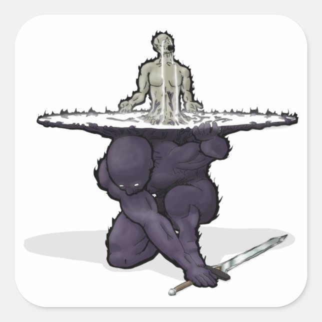 Dimiti, broken god of Balance Square Sticker (Front)
