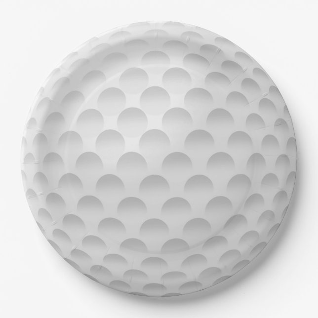 Dimpled Golf Ball Pattern Paper Plate (Front)