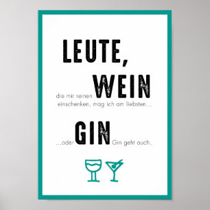 DIN A4 poster "GIN GOES ALSO"