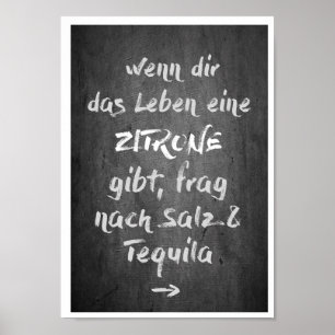DIN A4 poster "Lemon - Tequila"