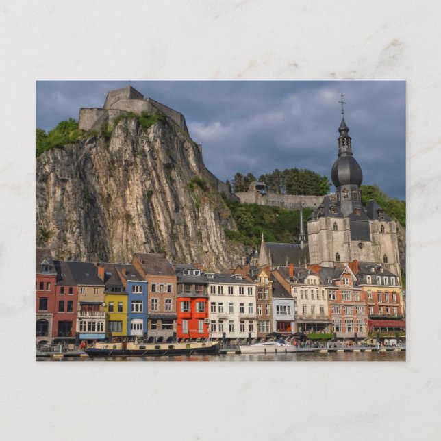 Dinant town view by beautiful sunset, Belgium Postcard (Front)
