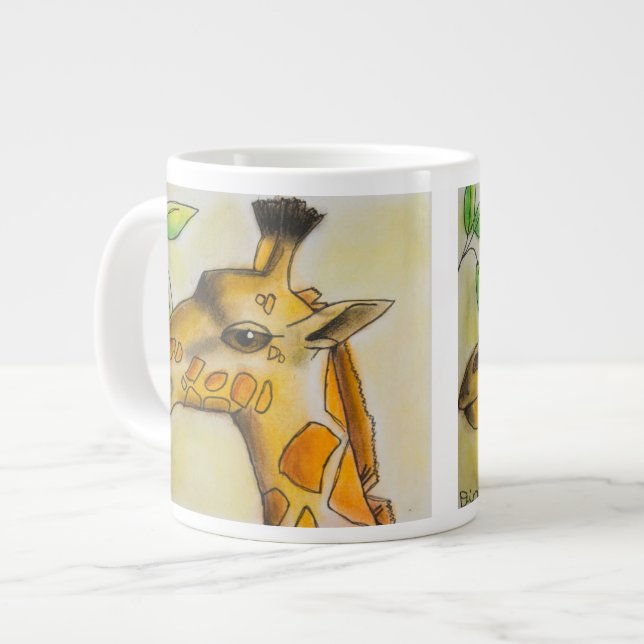 Dina's Giraffe Jumbo Mug (Front Left)