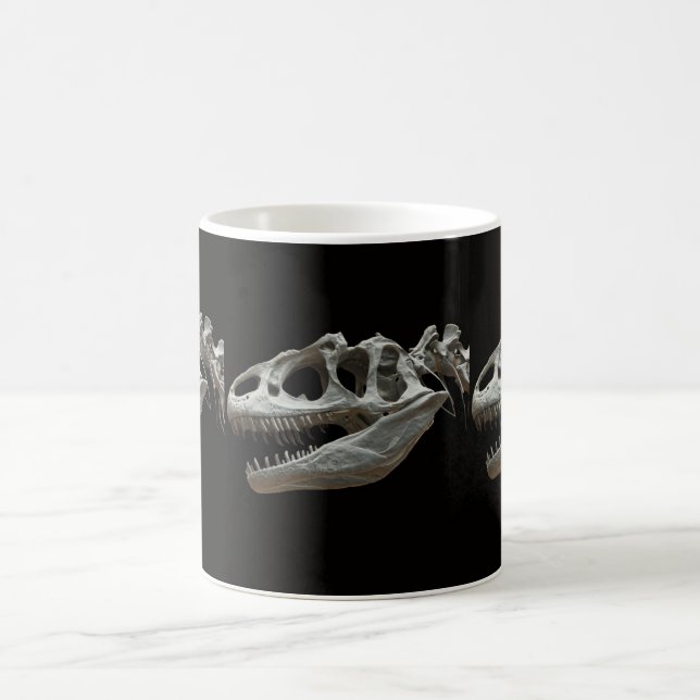 Dinasour Skeleton White Coffee Mug (Center)