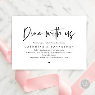 Dine with us, Wedding Rehearsal Dinner Invitation