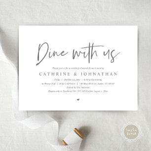 Dine with us, Wedding Rehearsal Dinner Invitation