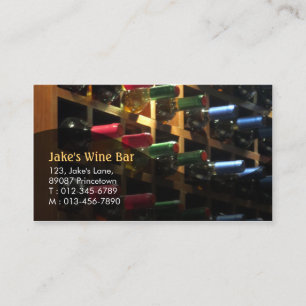 Diner Bar Restaurant Wine Bottle Business Card