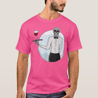 Diner Drink Server Restaurant Waitress Skull Waite T-Shirt