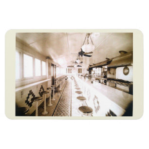 Diner Interior, 1920s Deco Vintage Magnet