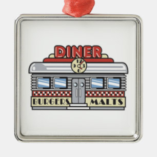 Diner Retro Vintage Art Metal Tree Decoration