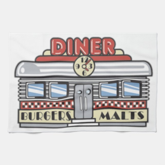Diner Tea Towel (Horizontal)