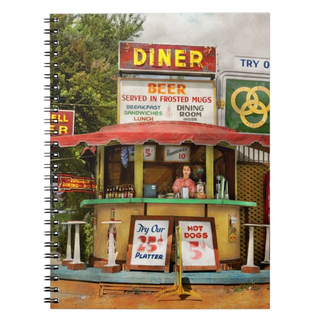 Diner - Try our 25 cent platter 1940 Notebook (Front)
