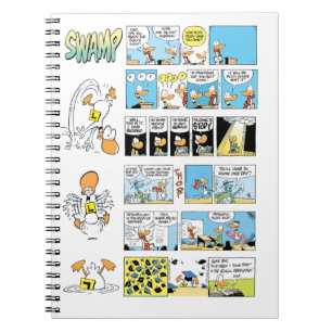 Ding Duck Flying School Exams Spiral Notebook