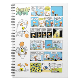 Ding Duck Flying School Exams Spiral Notebook