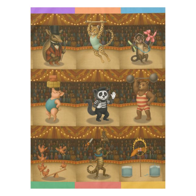 Dingaling Bros Circus acts Tablecloth (Front)