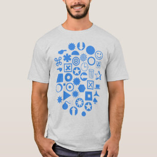Dingbat Abstract - Baby Blue T-Shirt