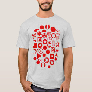 Dingbat Abstract - Red T-Shirt