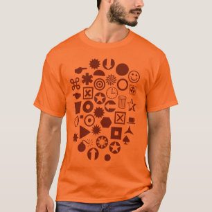 Dingbat Abstract - Walnut T-Shirt