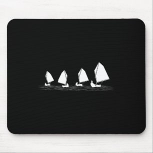 Dinghy Sail Boat Laser Optimist Racing Sailing Las Mouse Pad