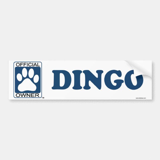 Dingo Blue Bumper Sticker (Front)