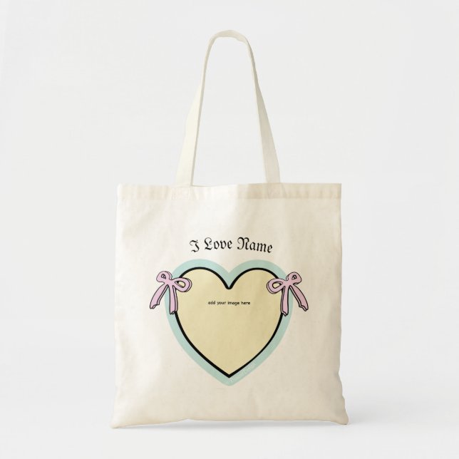 Dingus Bows & Heart Personalised Cinnamon Roll Bag (Front)